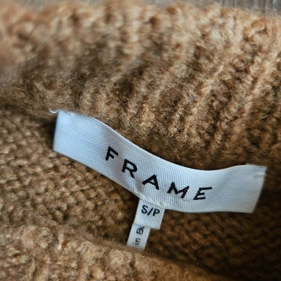 Frame Tan Brown Women's crewneck sweater size small - Picture 3 of 5